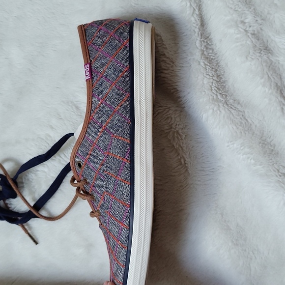 NWT! Windowpane Orange and Purple Plaid Keds! Size 8! - Picture 8 of 9